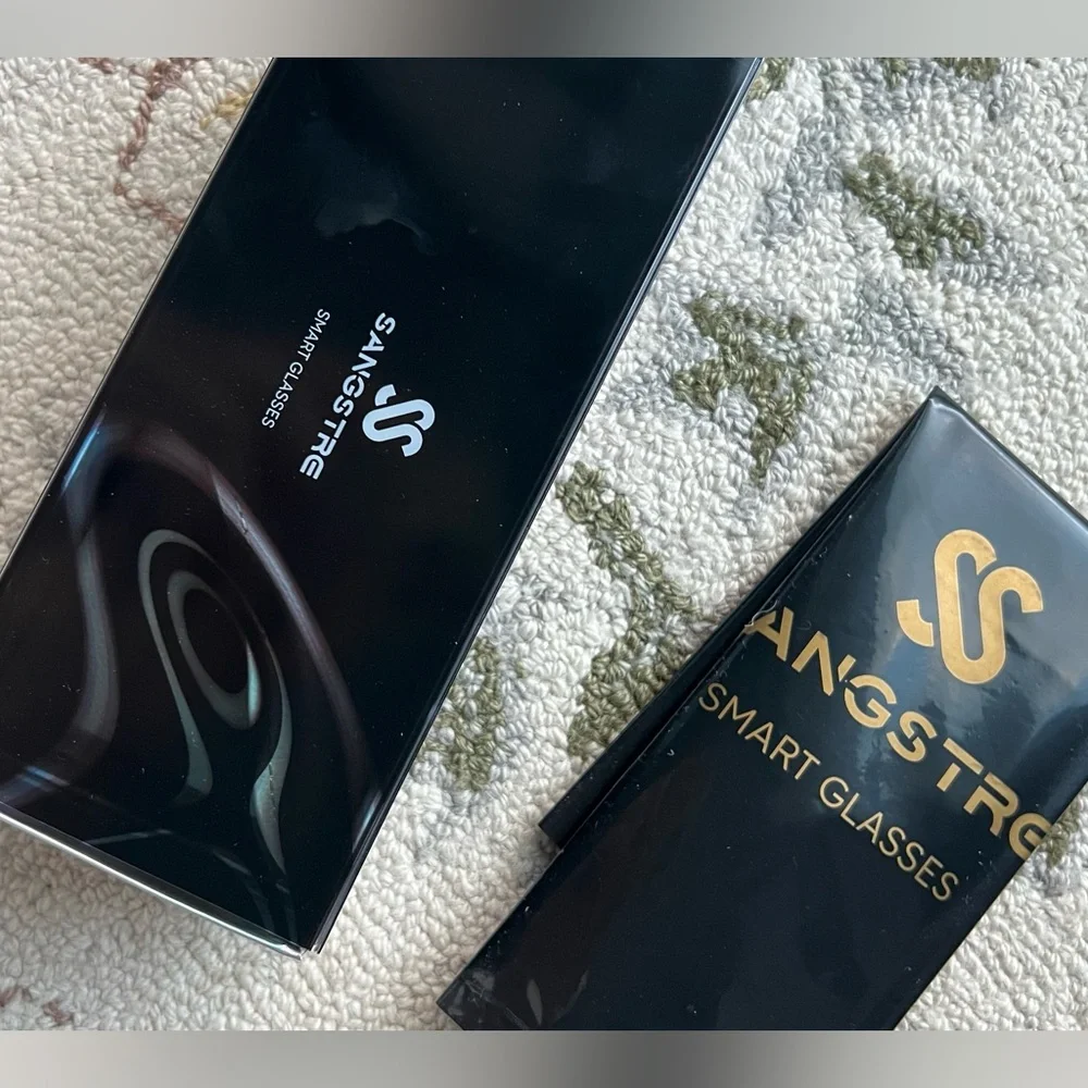 sangstre smart glasses with charging case
